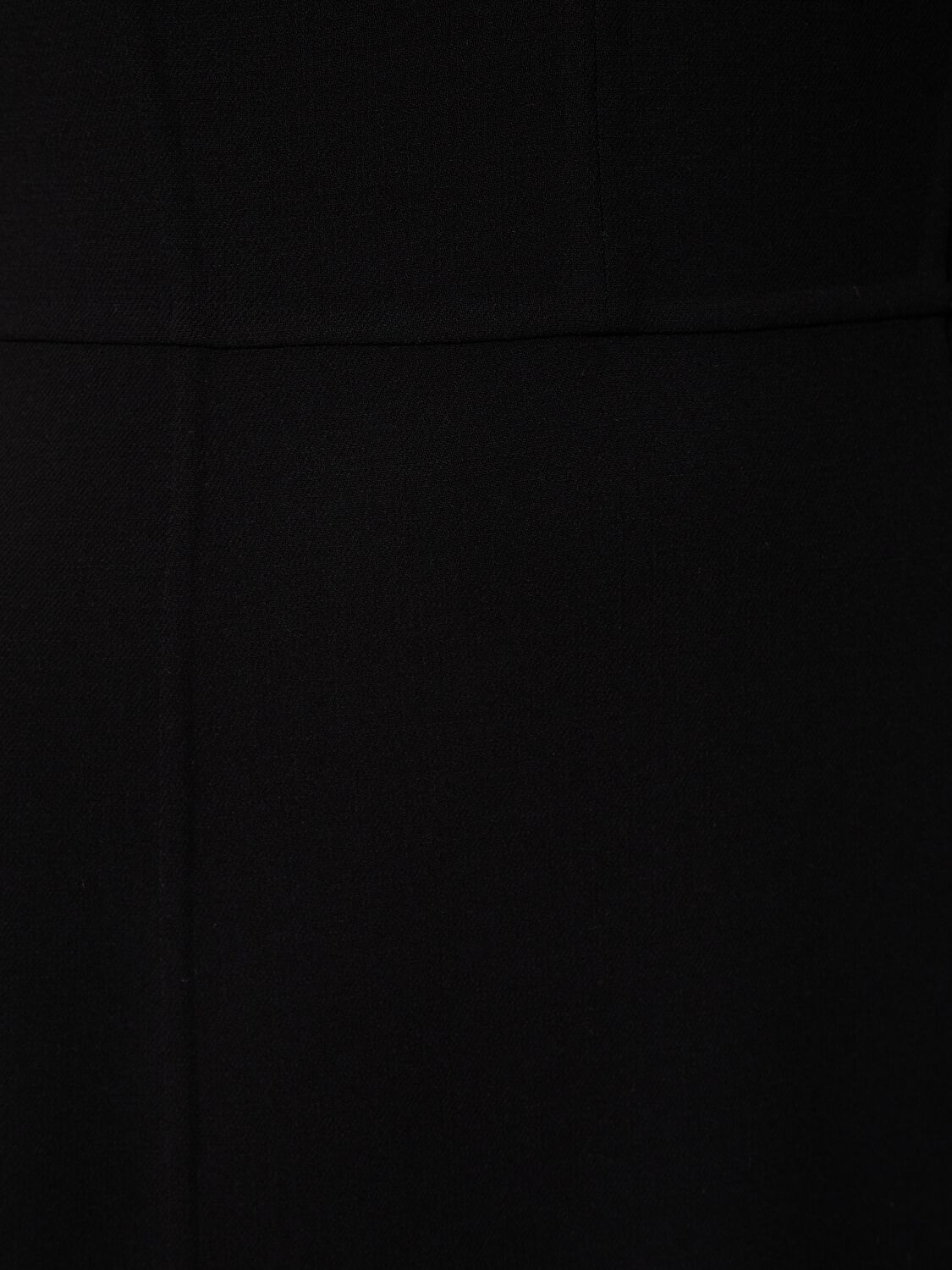 Shop Michael Kors Stretch Wool Crepe Split Midi Dress In Black