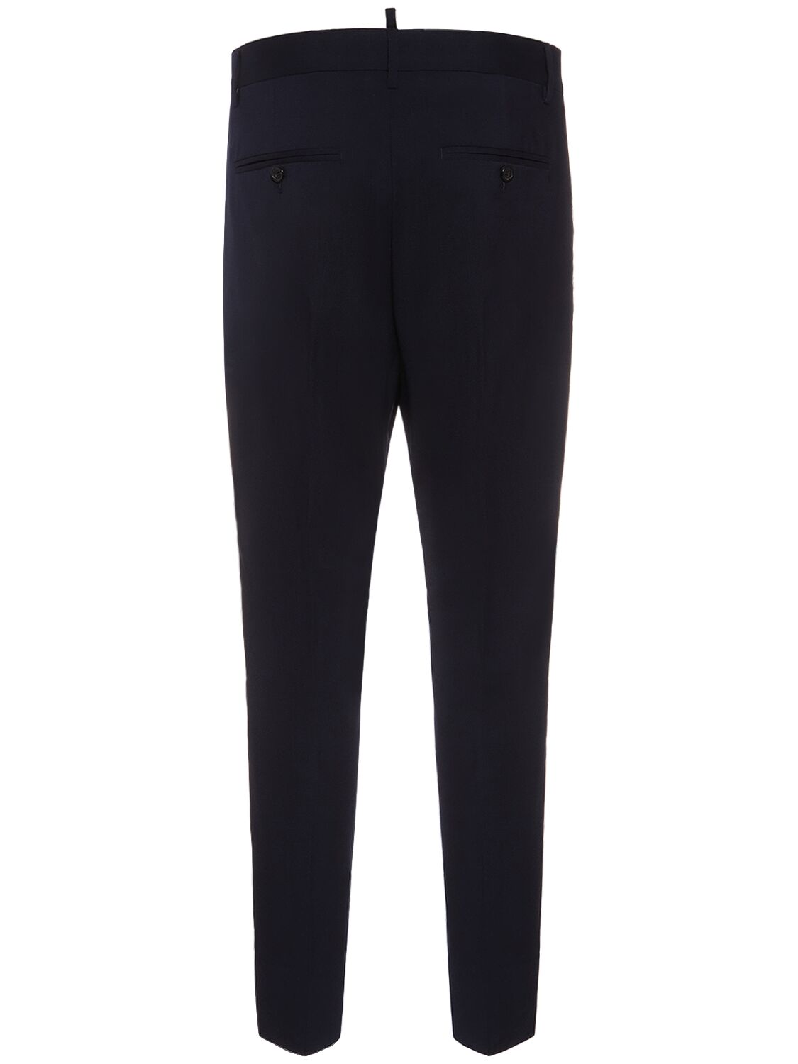 Shop Dsquared2 Tailored Wool Cigarette Pants In Navy
