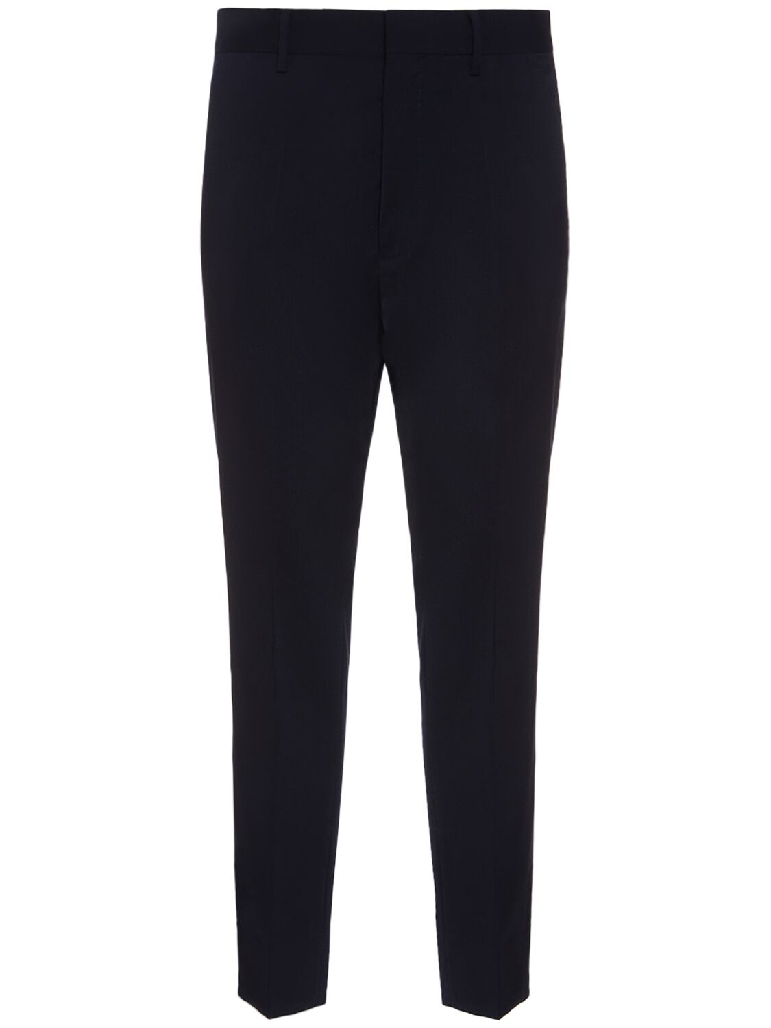 Dsquared2 Tailored Wool Cigarette Trousers In Navy