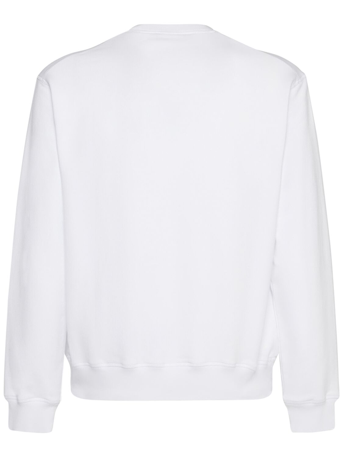 Shop Dsquared2 Logo Cotton Jersey Sweatshirt In White