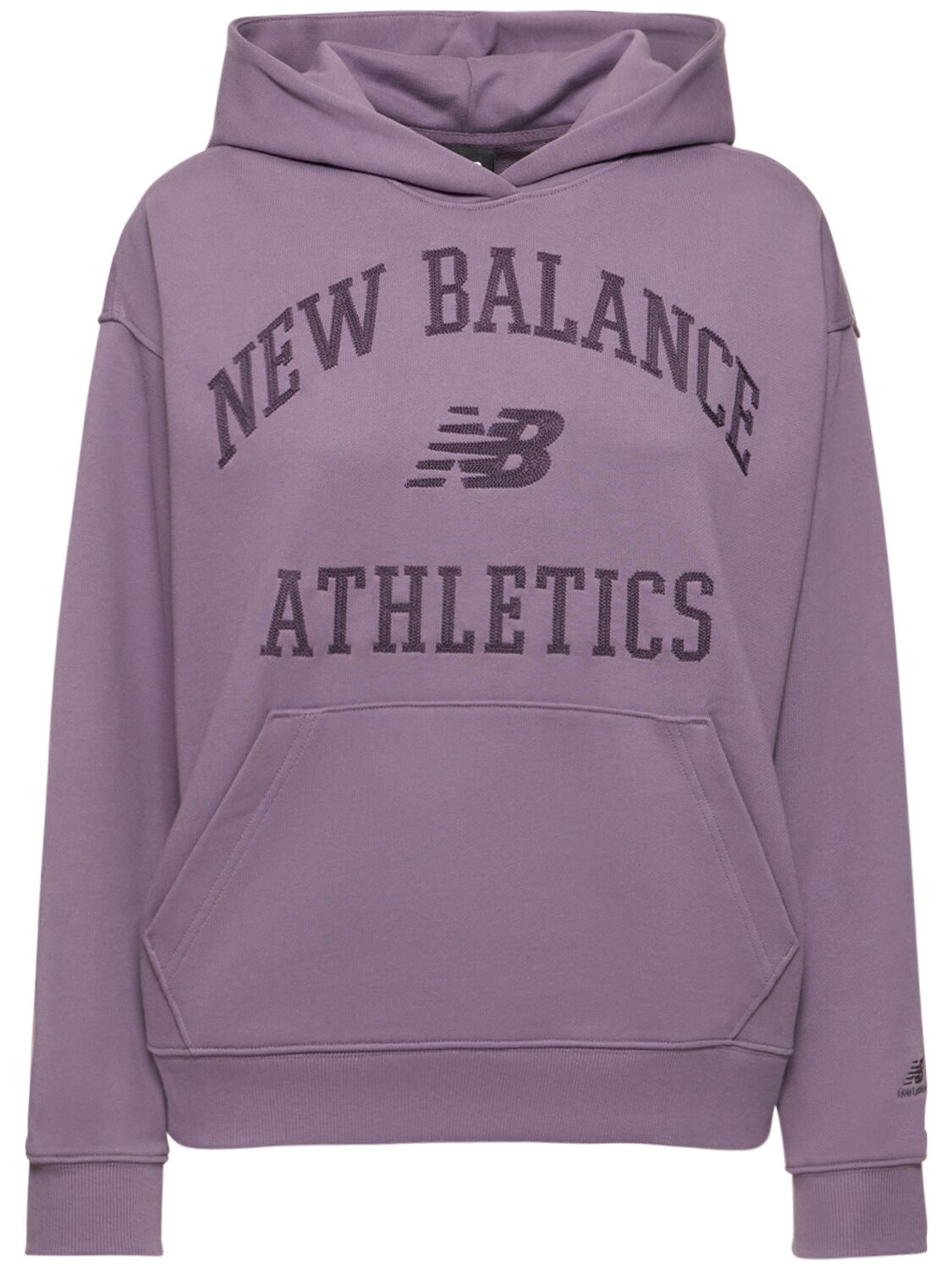 New Balance Athletics Varsity Oversize Cotton Hoodie In Purple