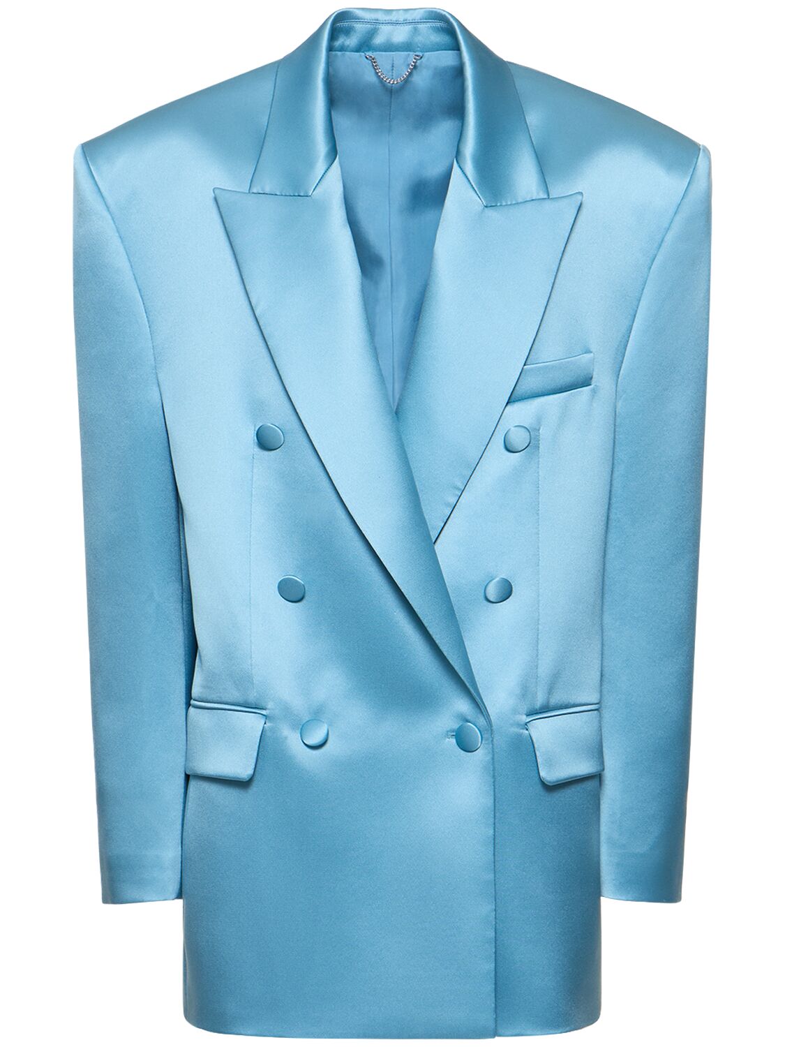 Silk Satin Oversized Blazer Jacket