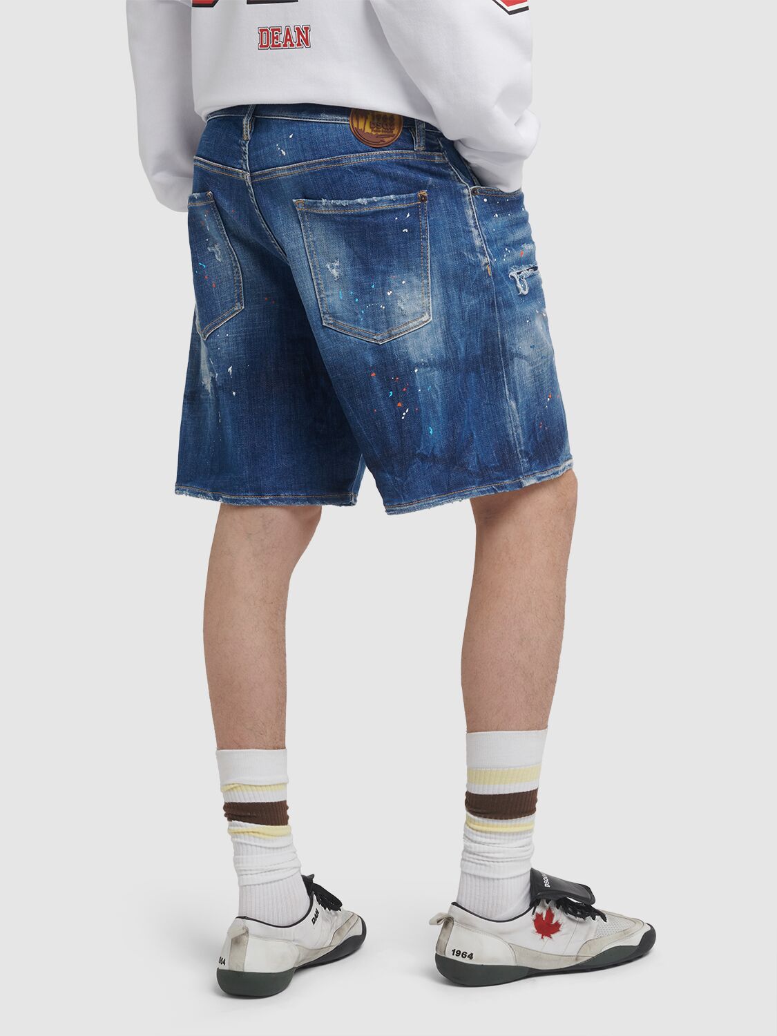 BOXER版型棉质牛仔短裤