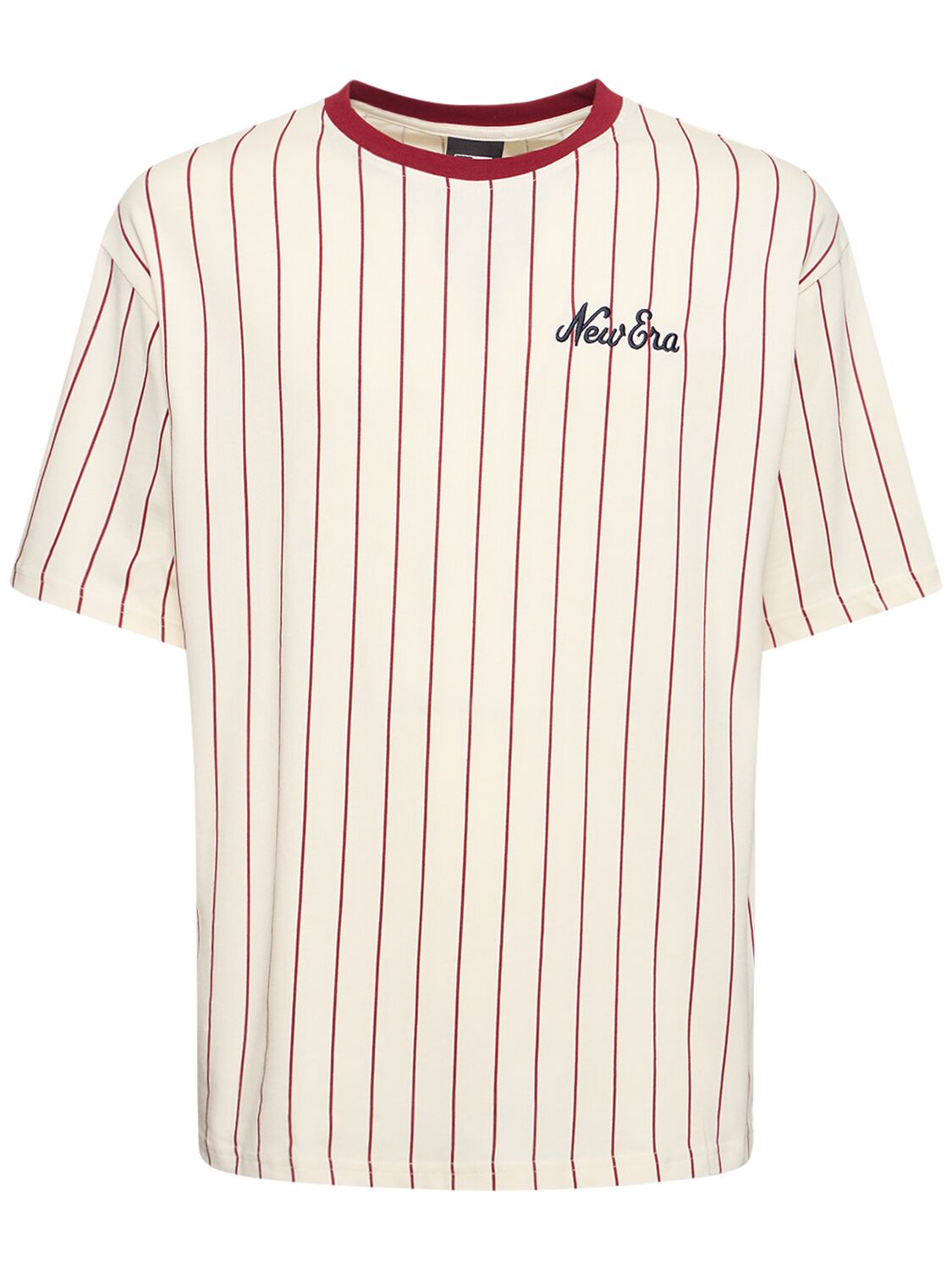 T-shirt En Coton À Fines Rayures - NEW ERA - Modalova
