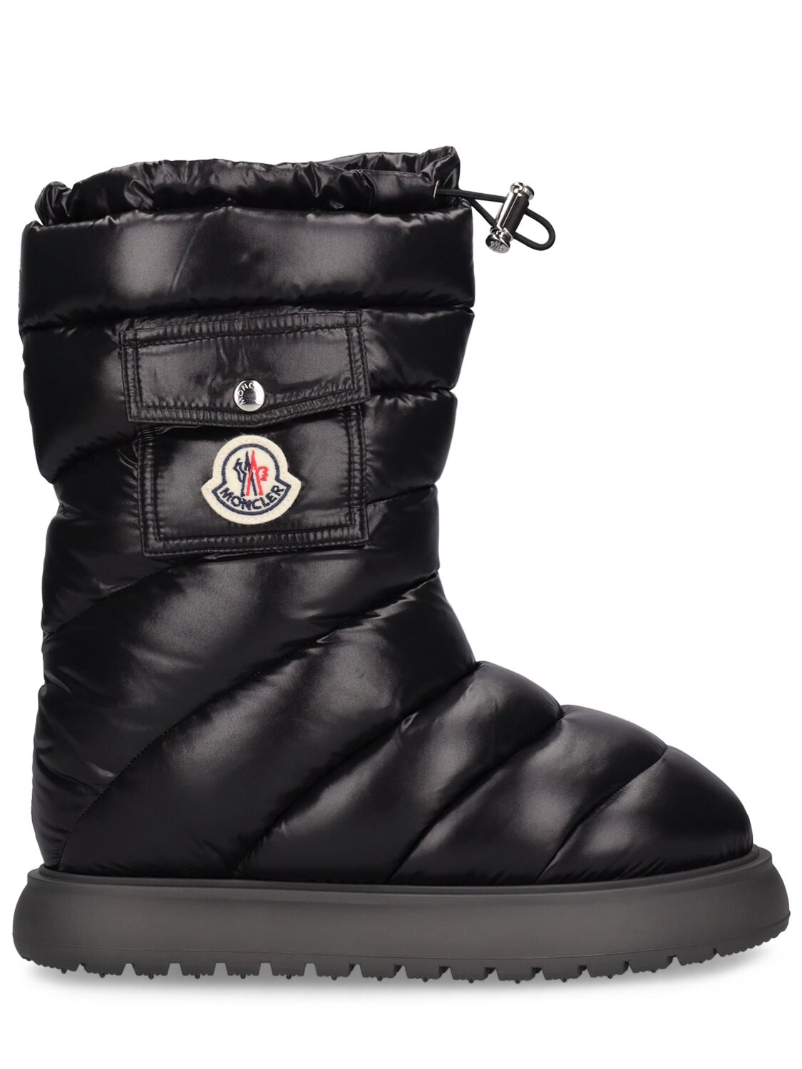 Shop Moncler Gaia Pocket Mid Nylon Snow Boots In Black