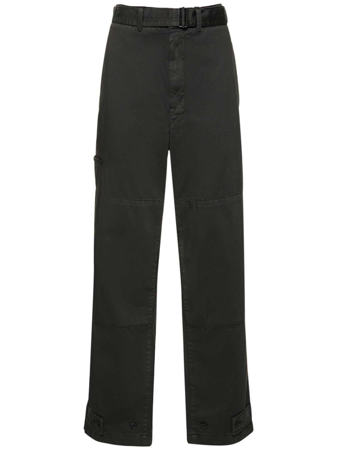Image of Pleated Cotton Military Pants