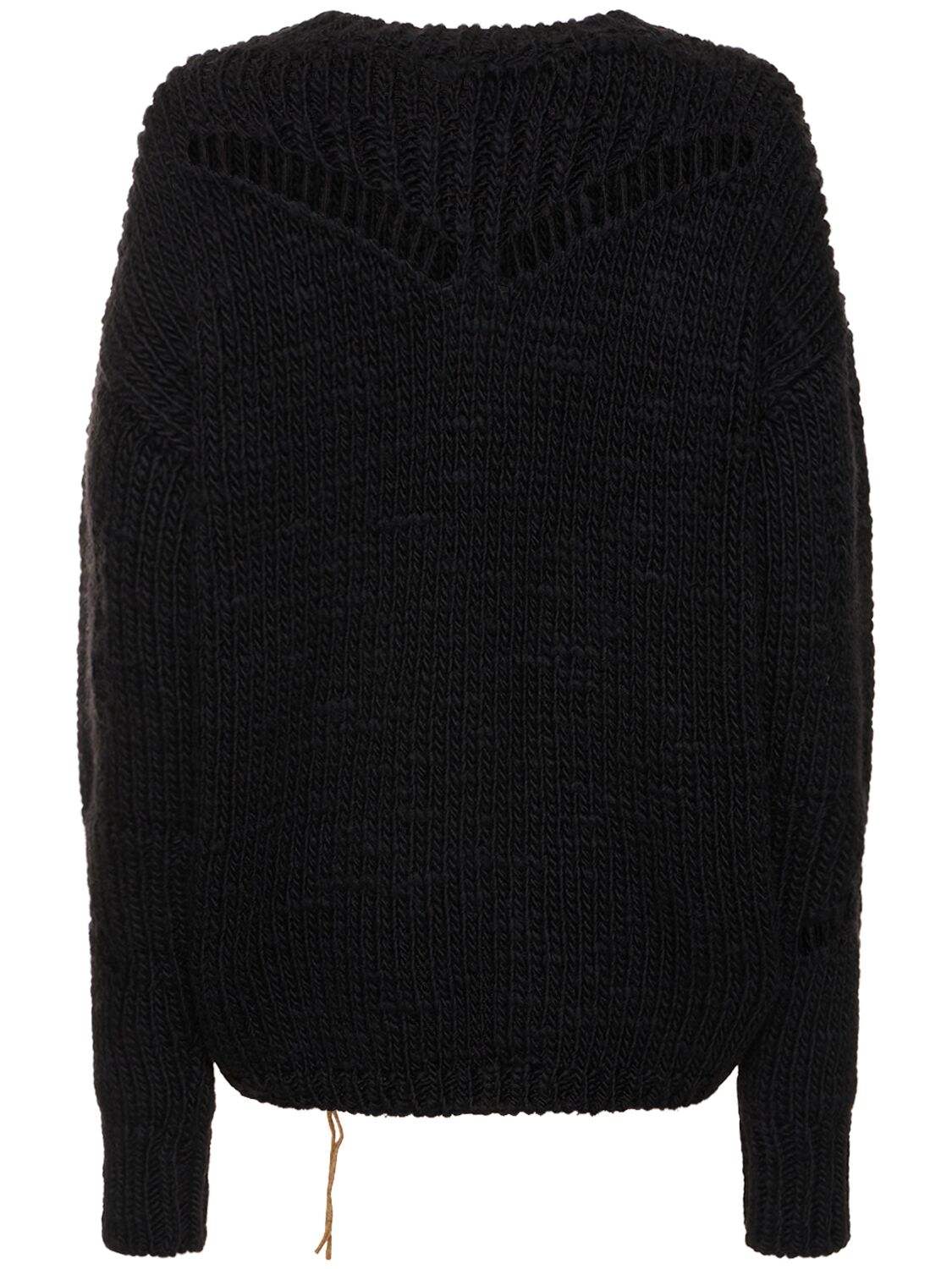 Shop Roa Winter Hand Knit Sweater In Black