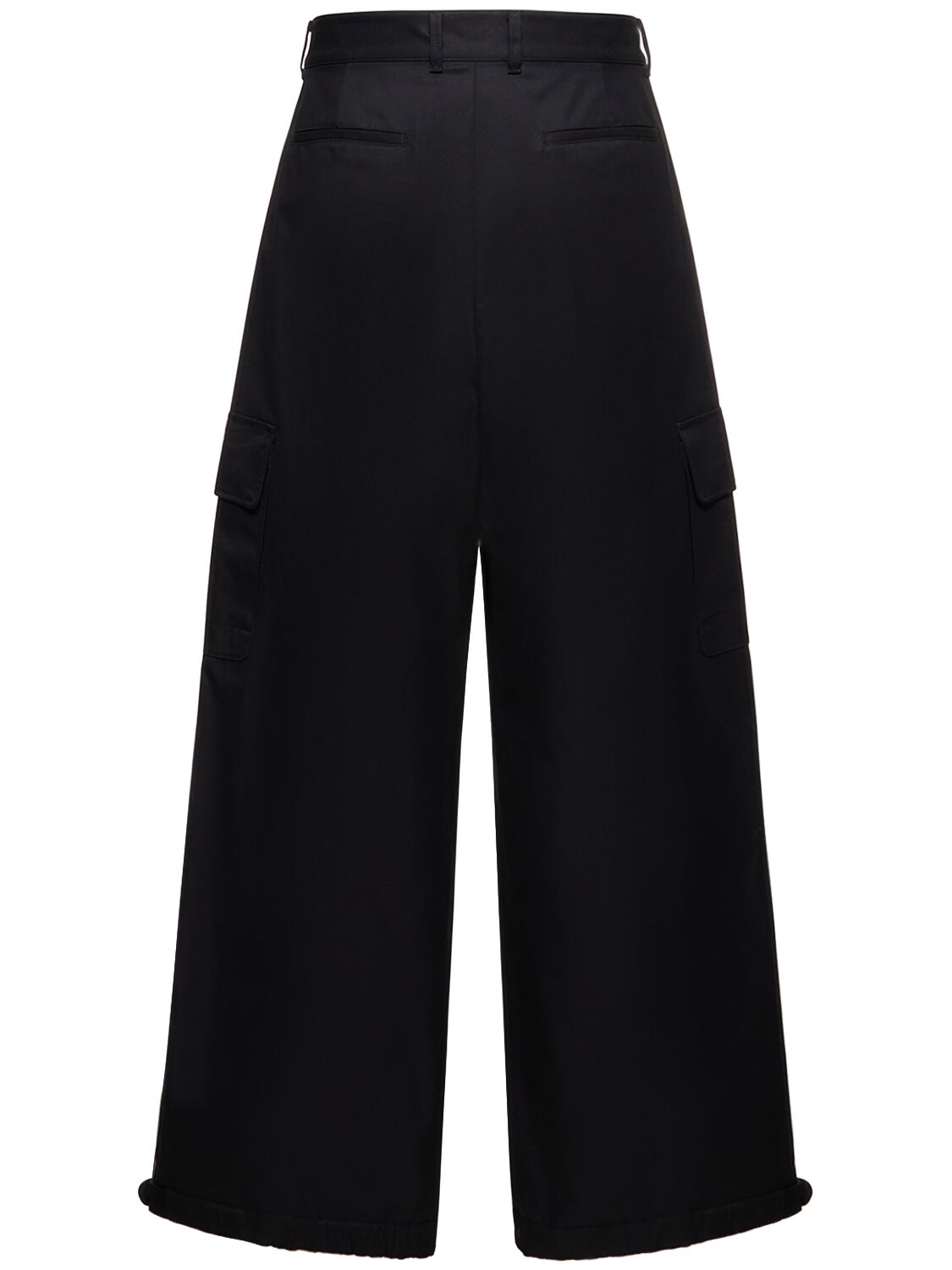 Shop Off-white Ow Embroidery Cotton Cargo Pants In Black