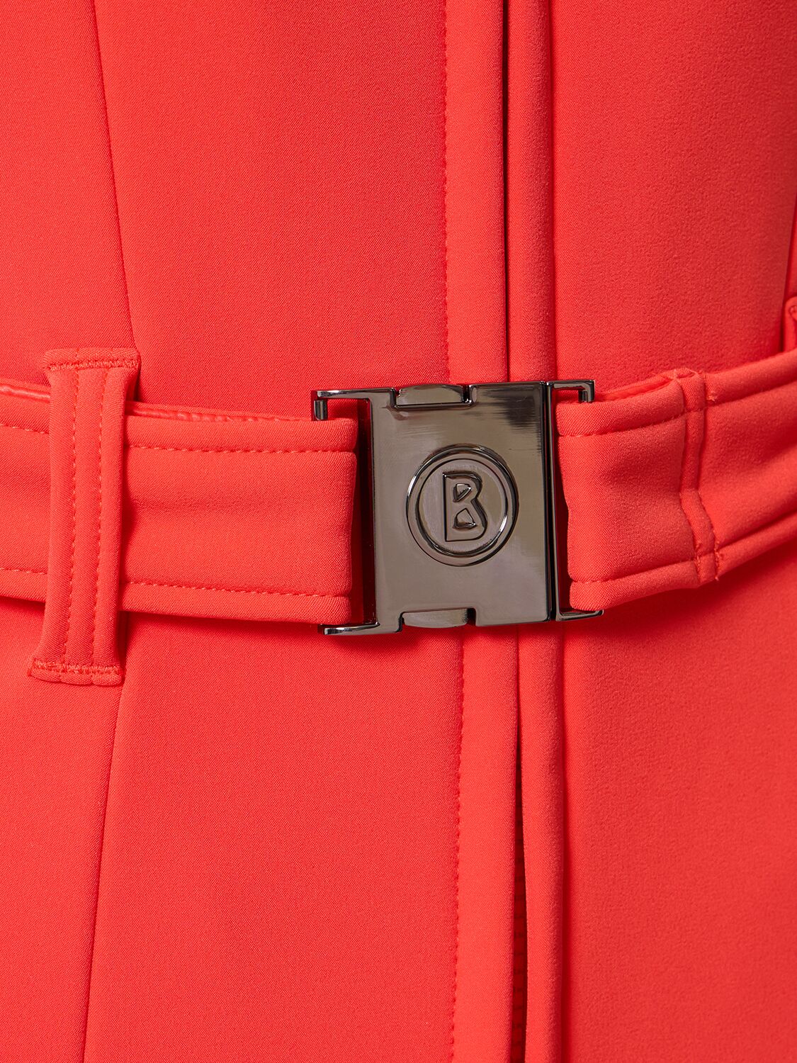Shop Bogner Talisha High Neck Long Sleeve Ski Suit In Orange,red