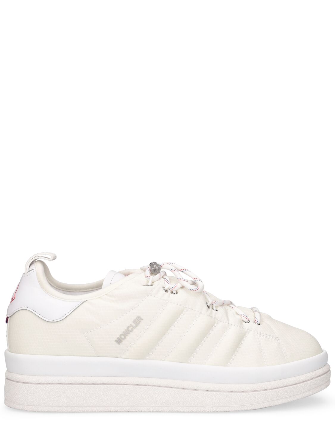 Moncler Genius Moncler X Adidas Campus Leather Sneakers In Optic White