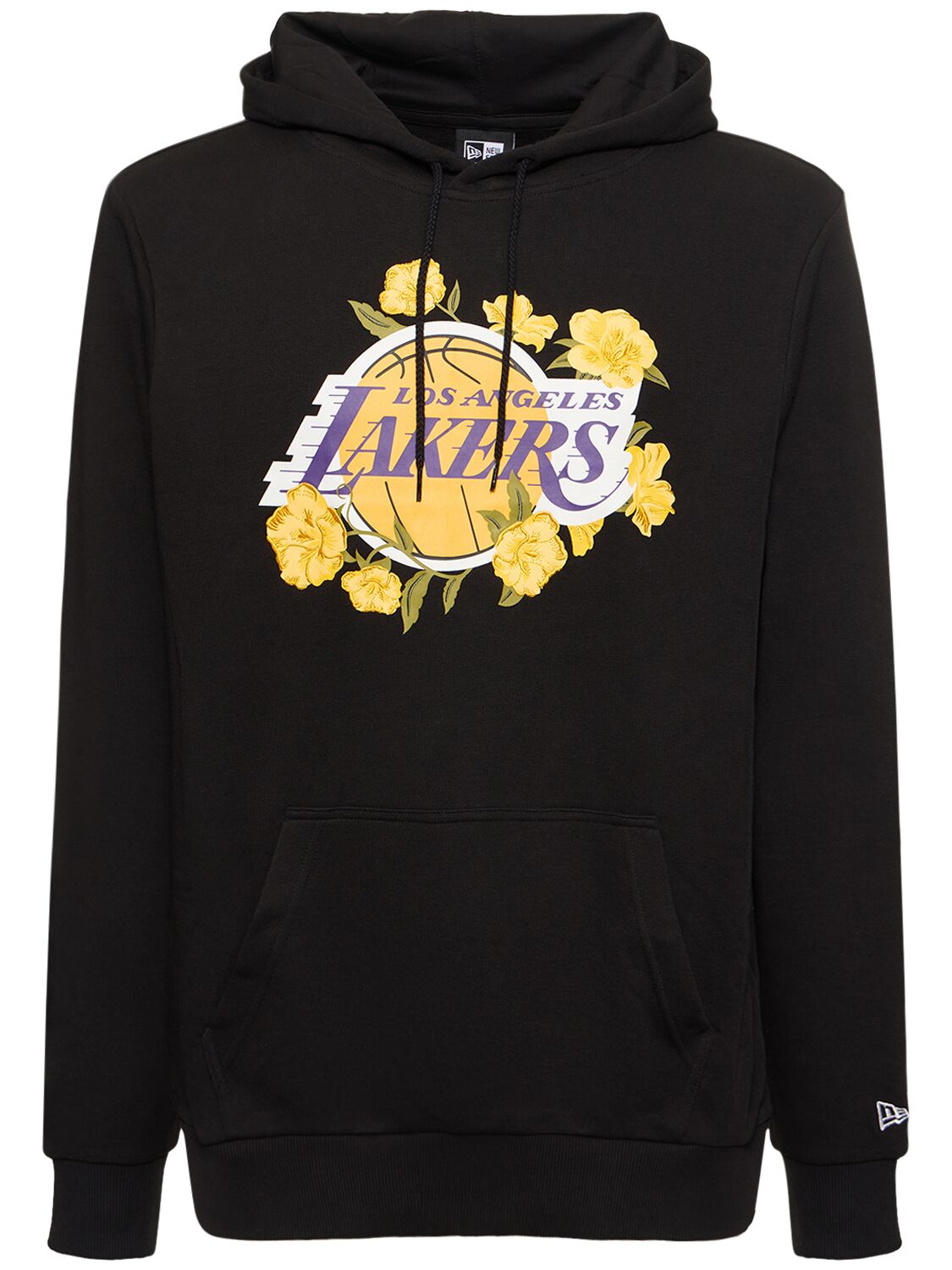 LA Lakers NBA Floral Graphic Black Pullover Hoodie