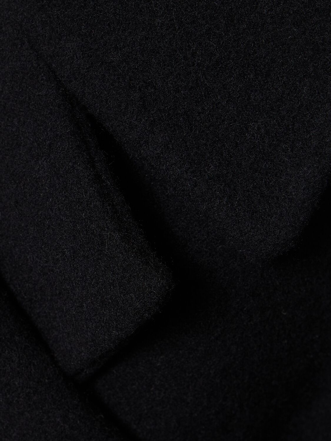 Shop Totême Wool Blend Felt Wrap Jacket In 블랙