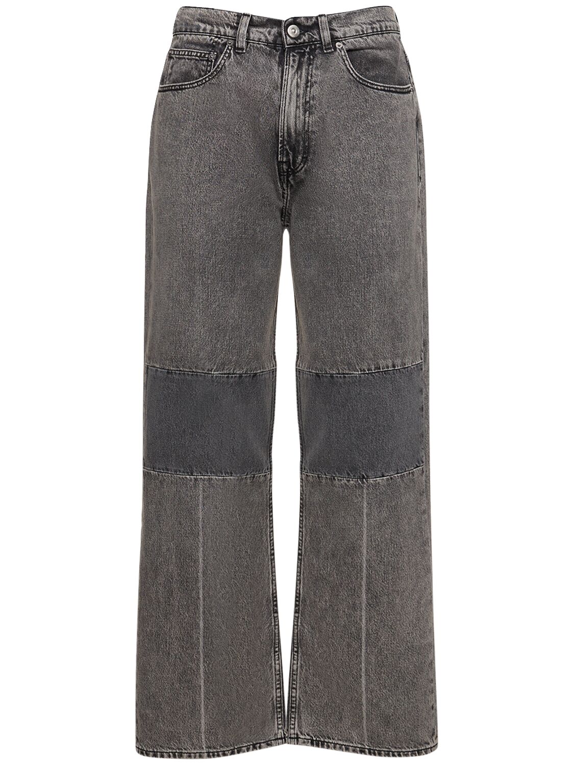 Image of 25.5cm Extended Third Cut Cotton Jeans