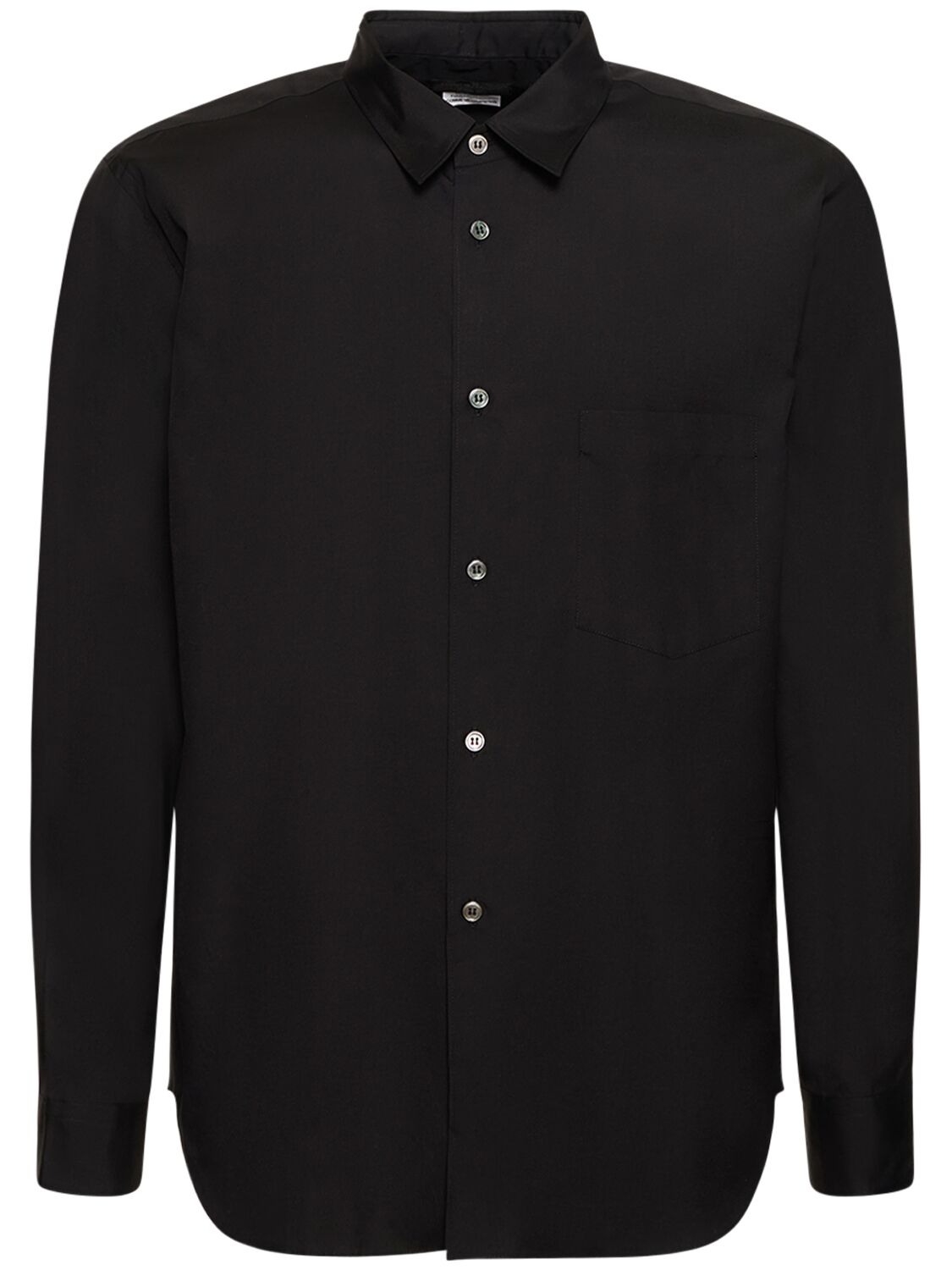 Comme Des Garçons Broad Cotton Shirt In Black