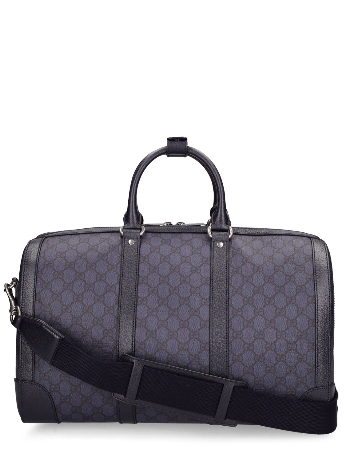 Shop Gucci Ophidia Gg Supreme Duffle Bag In Blue,black