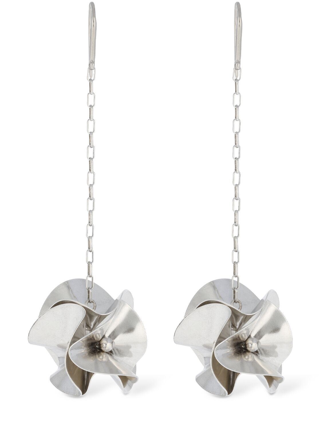 Isabel Marant Flower Power Drop Earrings In Silver
