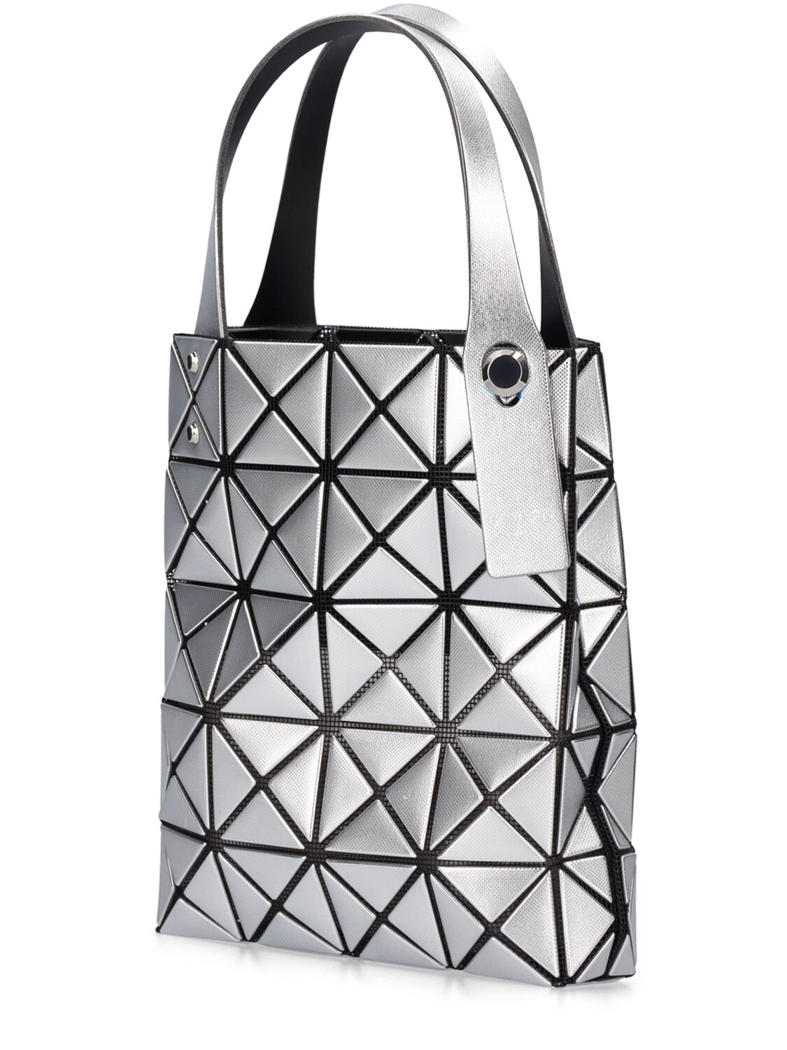 Shop Bao Bao Issey Miyake Platinum Coffret Top Handle Bag In Silver