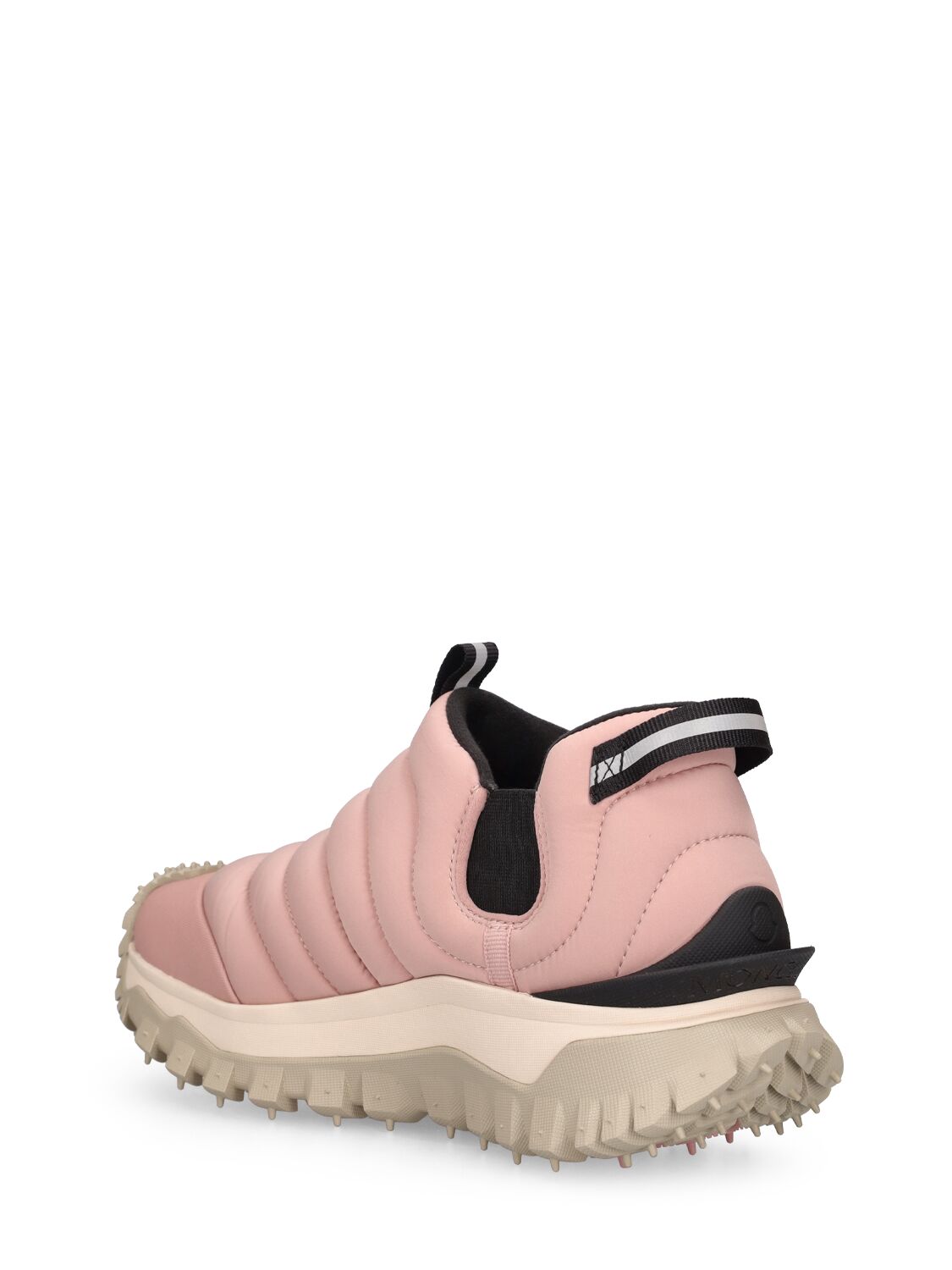 Shop Moncler Trailgrip Après Nylon Sneakers In Grey,pink