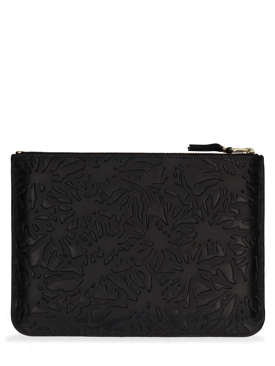 Shop Comme Des Garçons Embossed Forest Leather Wallet In Black