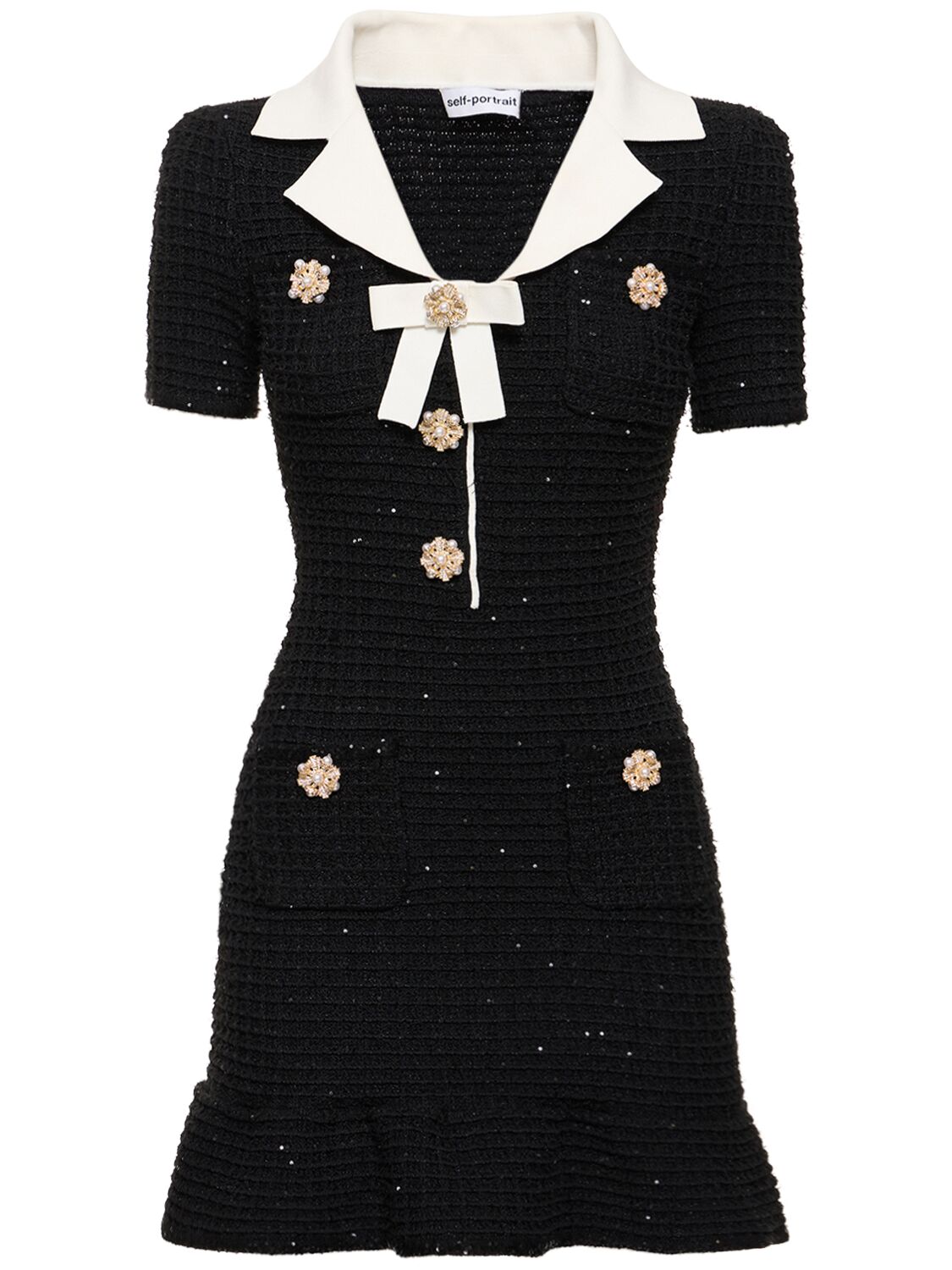 Image of Knit Mini Dress W/bow