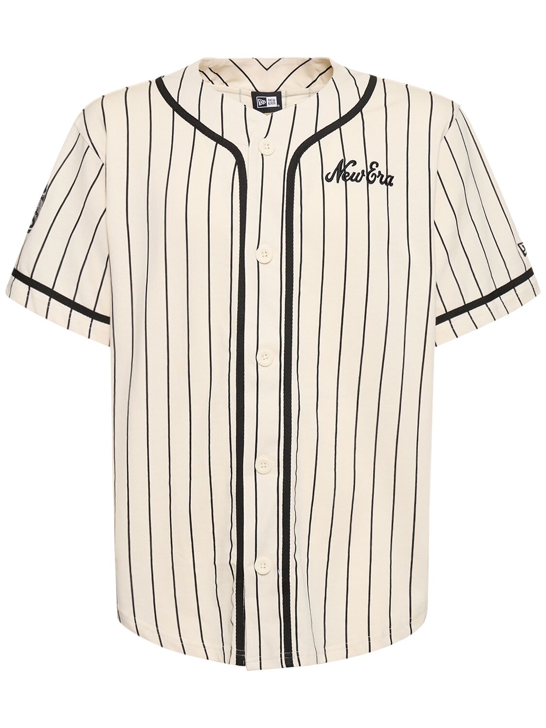 New Era Pinstriped Cotton Jersey T-shirt – MEN > CLOTHING > T-SHIRTS