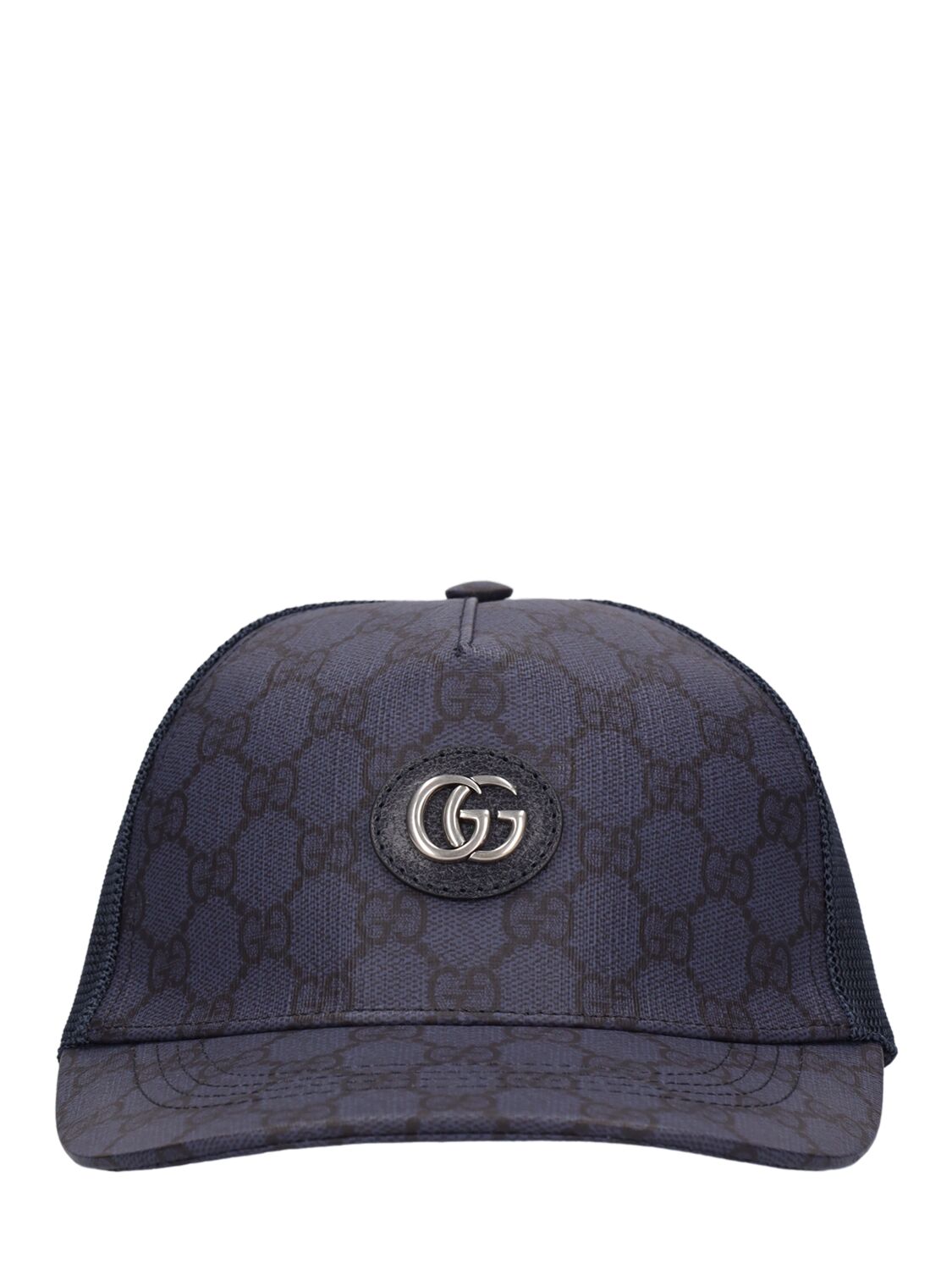 Gucci Gg Cotton Blend Baseball Cap In Blue,black