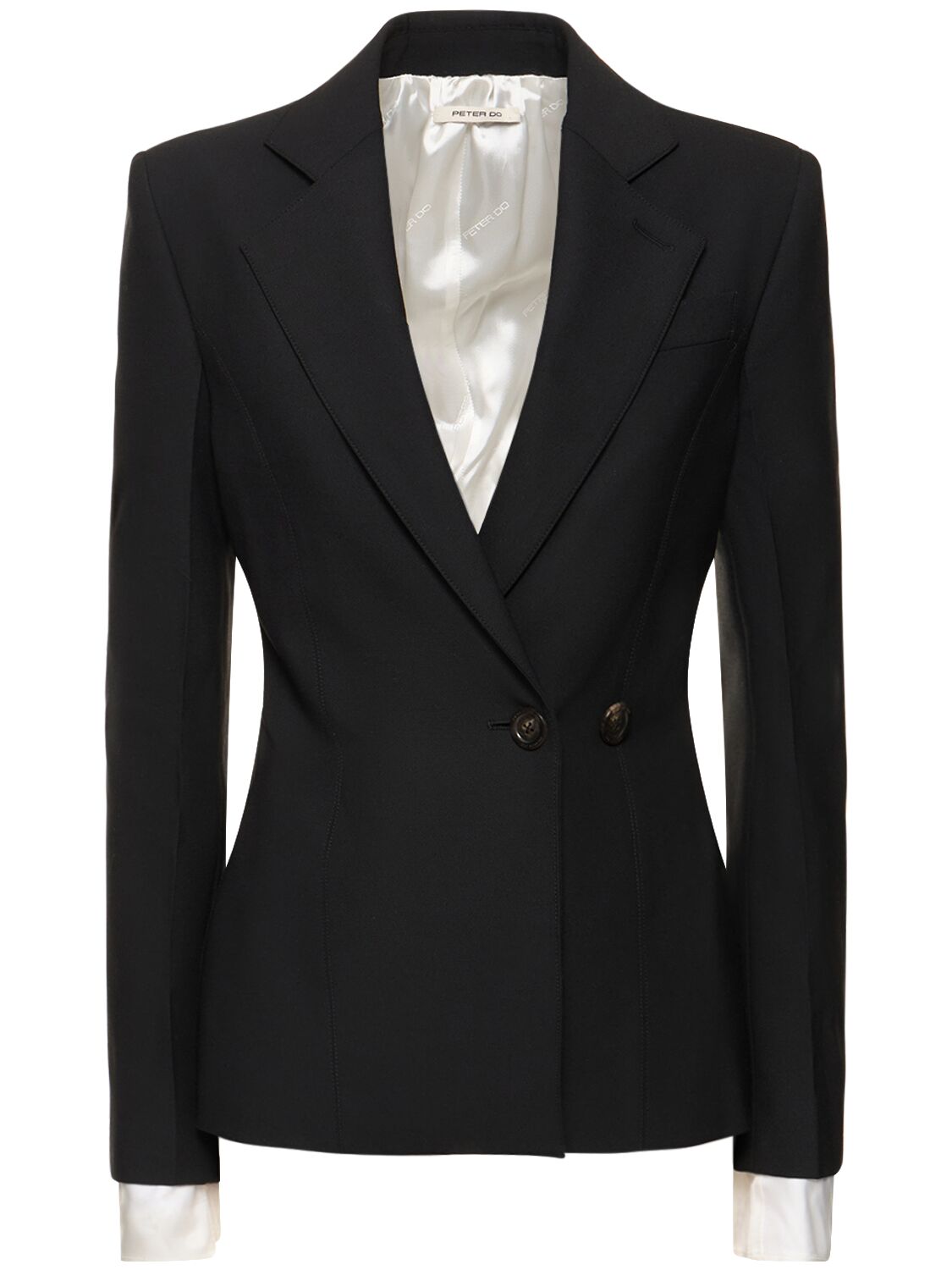 Wool Blend Side Button Blazer – WOMEN > CLOTHING > JACKETS