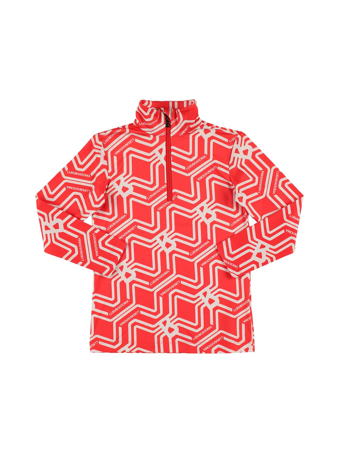 Bogner Kids' Ida印花科技织物衬衫 In Red,orange