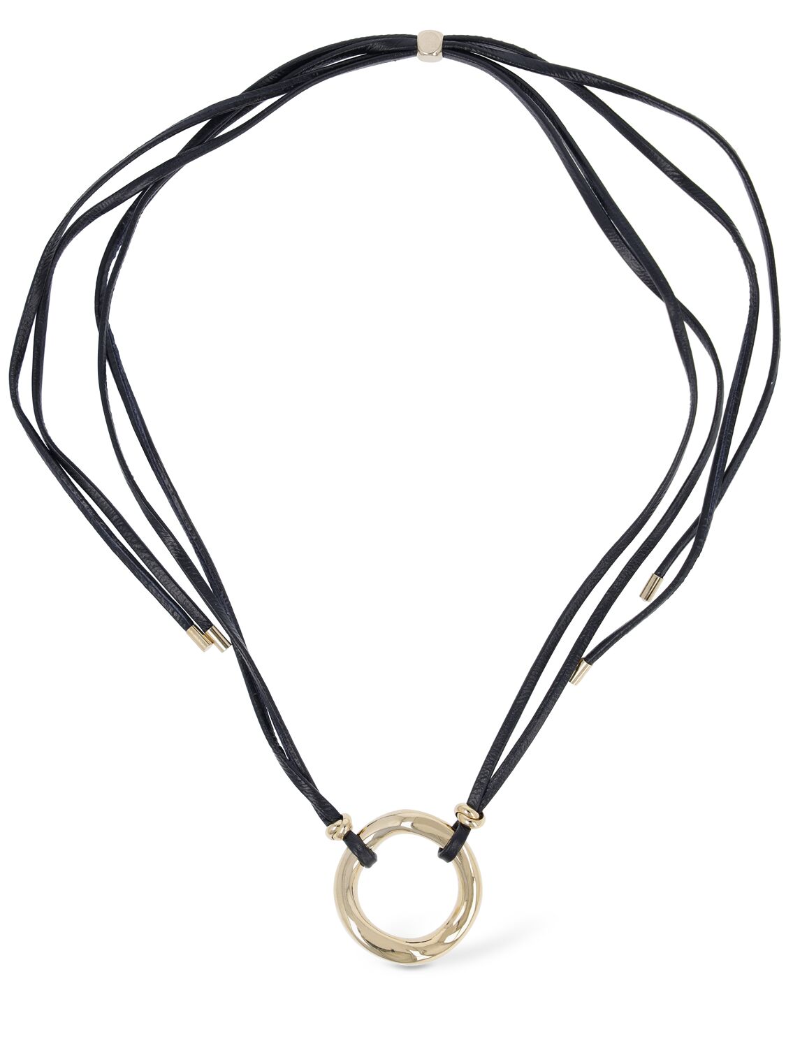 Isabel Marant Orion Collar Necklace In Black,gold