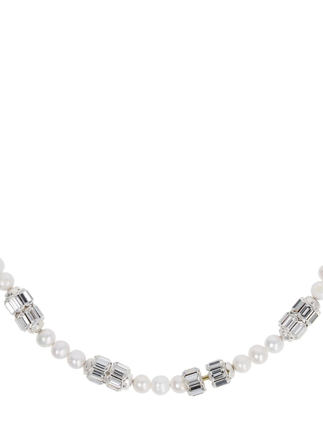 Shop Timeless Pearly Pearl & Crystal Collar Necklace In Pearl,crystal