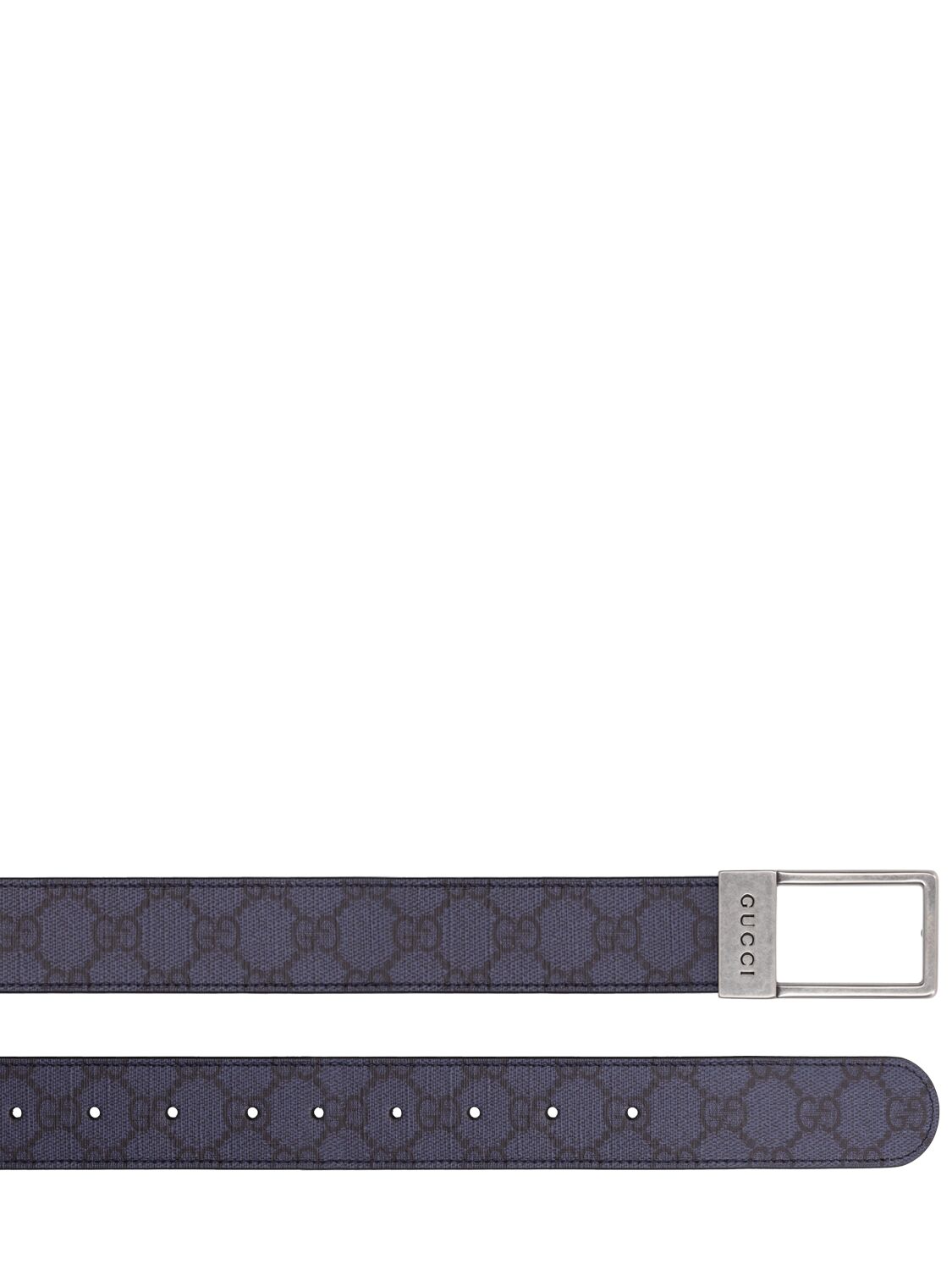 Shop Gucci 3.5cm New Frame Gg Leather Belt In Blue,black