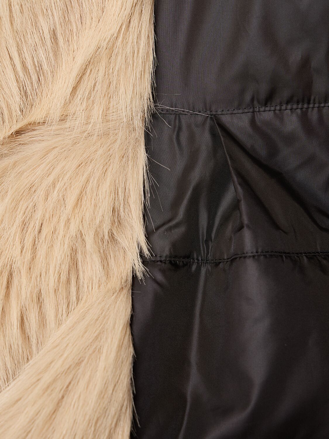 Sacai Faux Fur Jacket In Neutrals | ModeSens