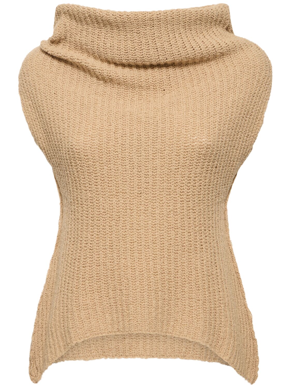 Image of Fuzzy Off-the-shoulder Ribbed Top