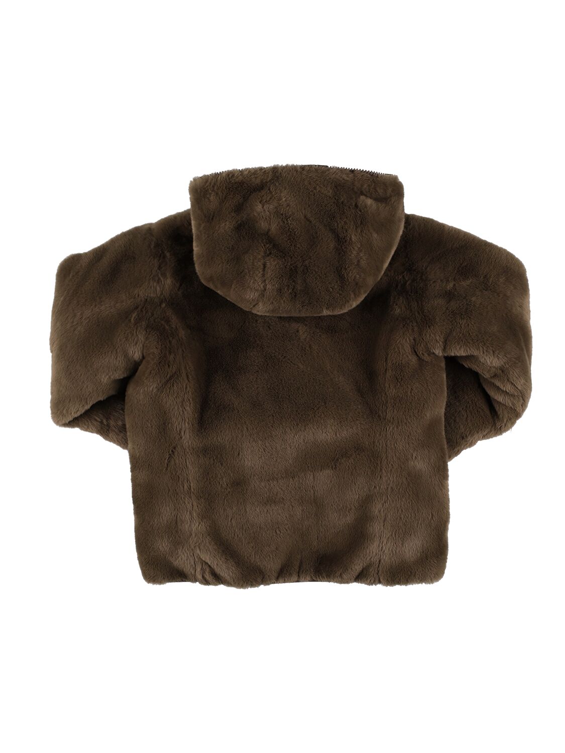 Shop Save The Duck Reversible Faux Fur & Recycled Jacket In Military Green