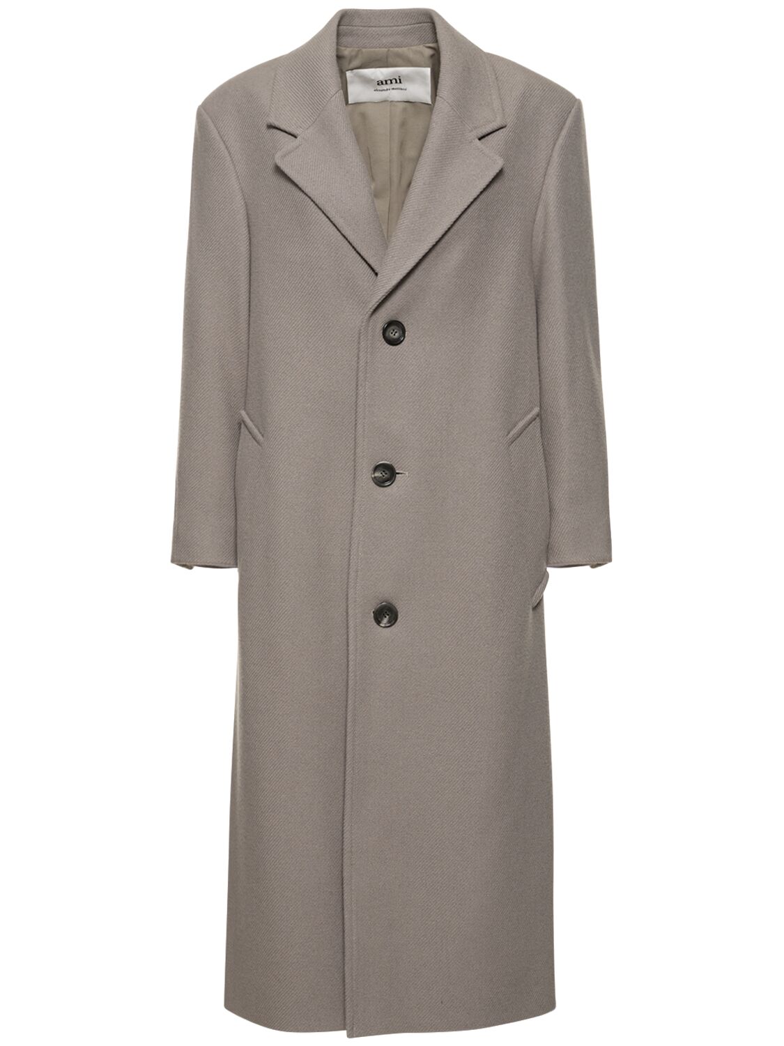 Oversize Wool Gabardine Long Coat
