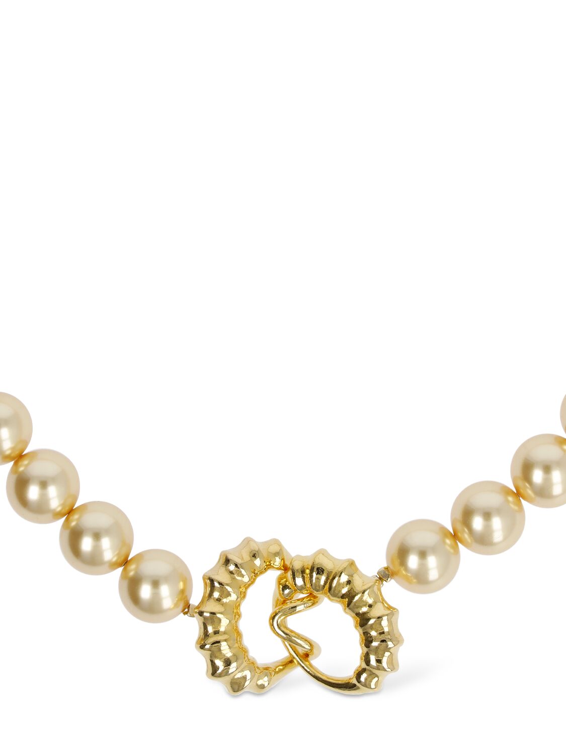 Shop Timeless Pearly Beaded Choker In Gold