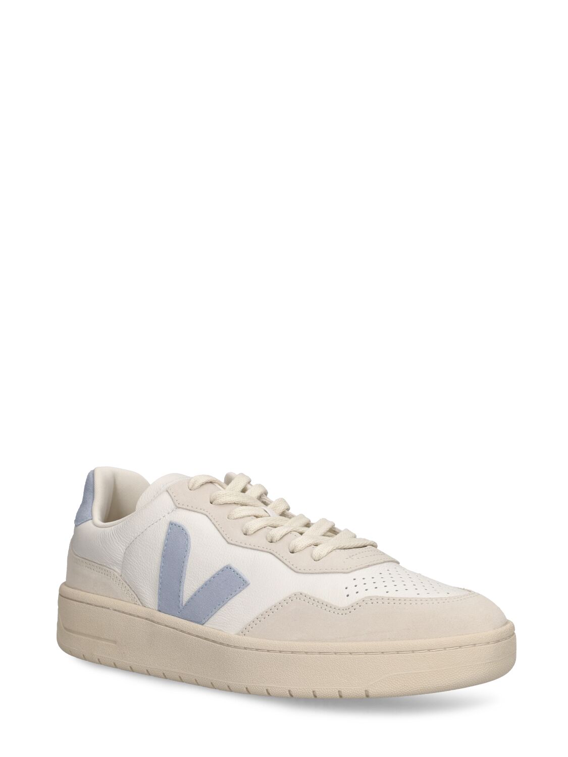 Shop Veja V-90 Sneakers In Ex White,steel