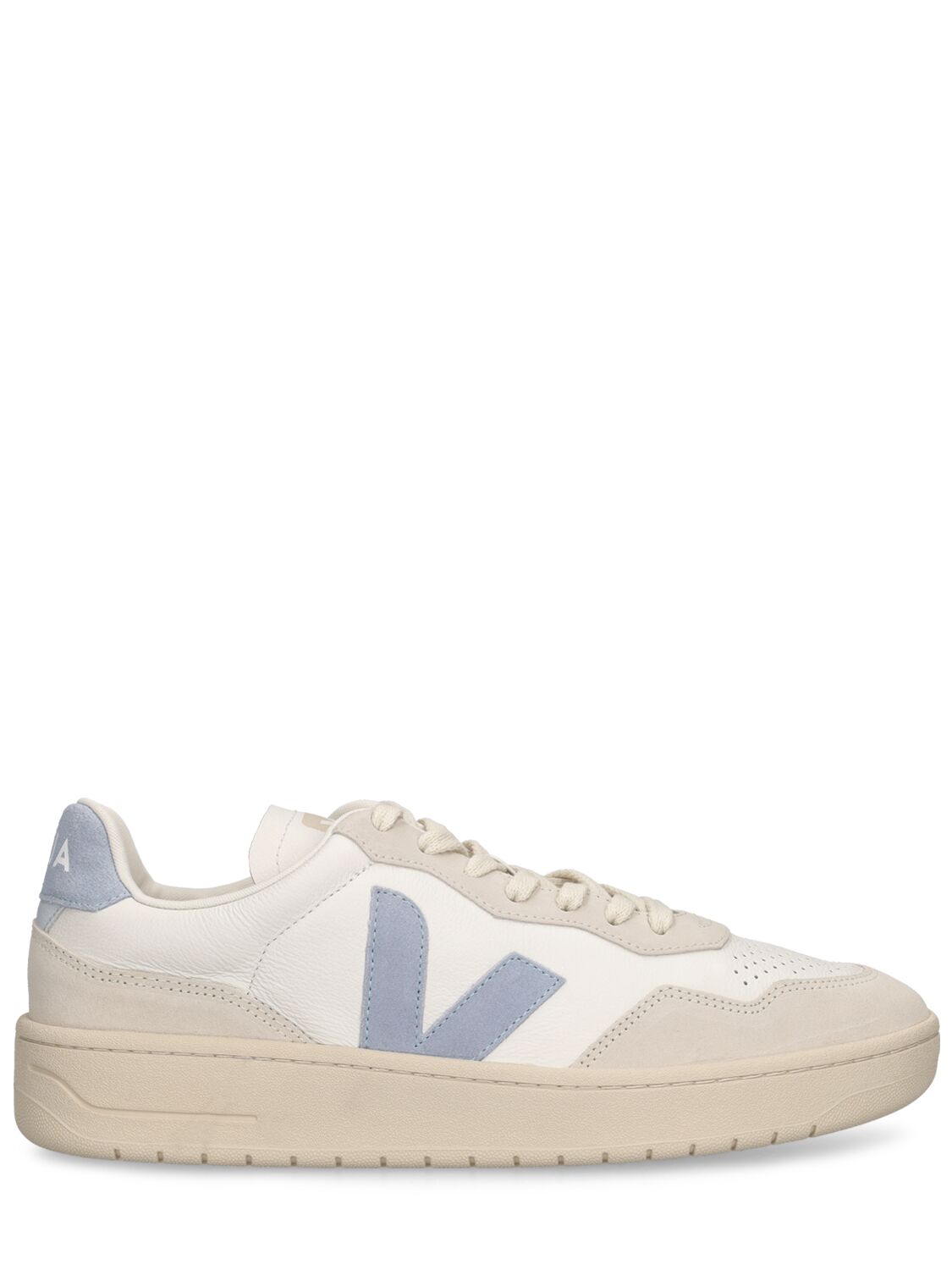 Shop Veja V-90 Sneakers In Ex White,steel