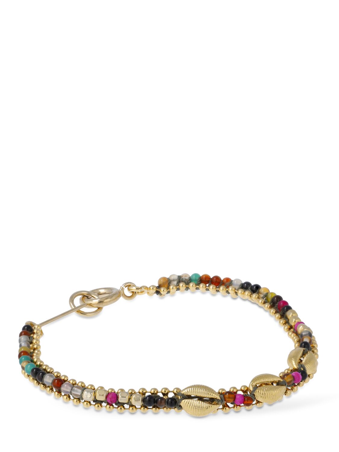 Shop Isabel Marant Be Free Stone Bead Bracelet In Multi,gold