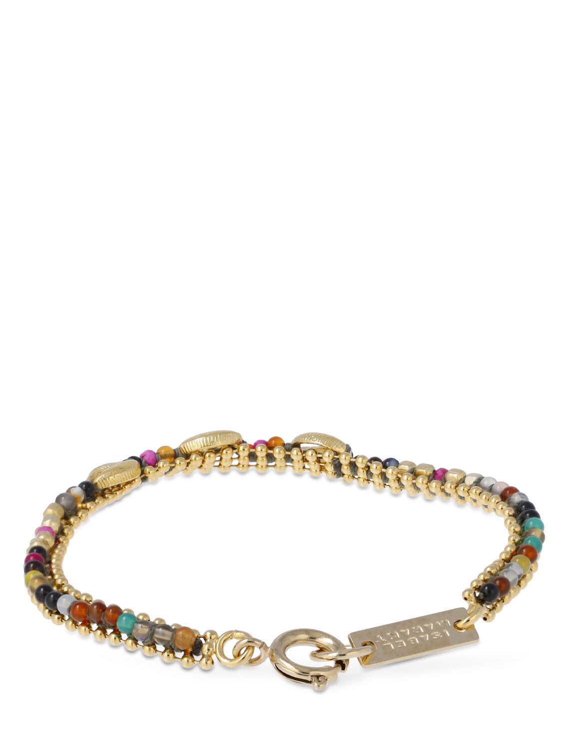 Shop Isabel Marant Be Free Stone Bead Bracelet In Multi,gold