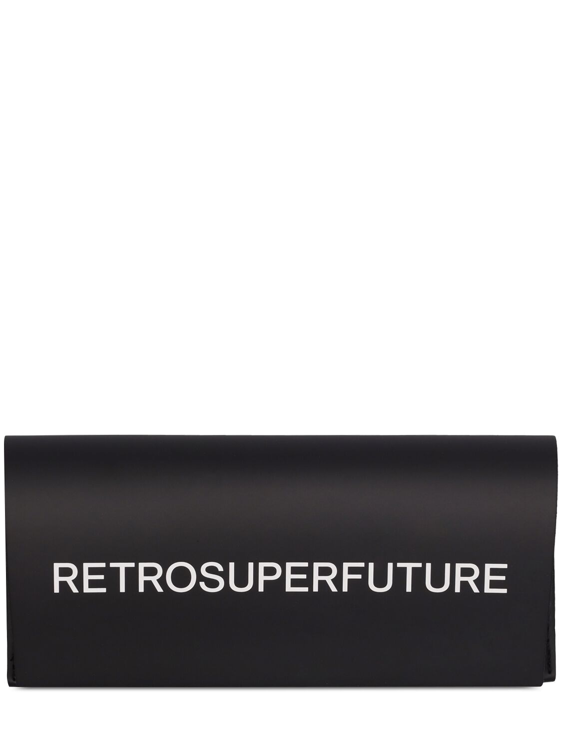 Shop Retrosuperfuture Marzo Black Round Acetate Sunglasses In Schwarz,grau