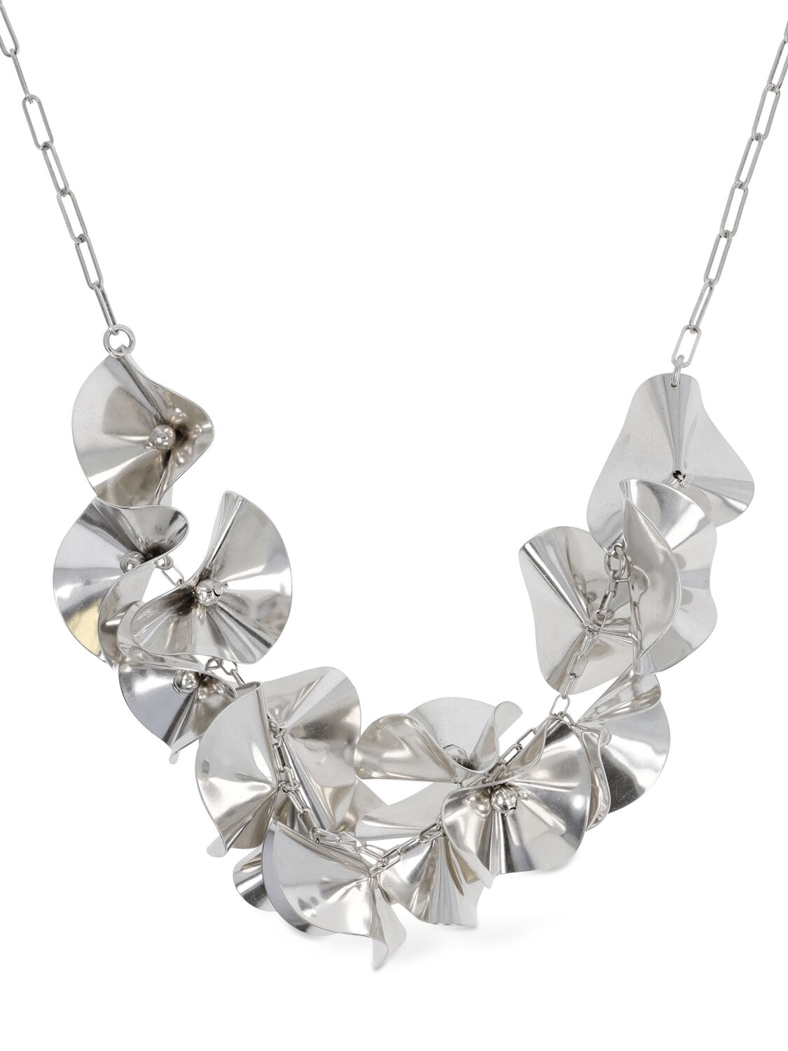 Shop Isabel Marant Flower Power Collar Necklace In Silver