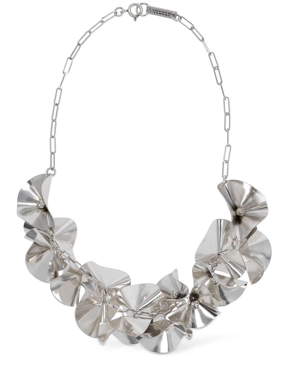 Isabel Marant Flower Power Collar Necklace In Silver