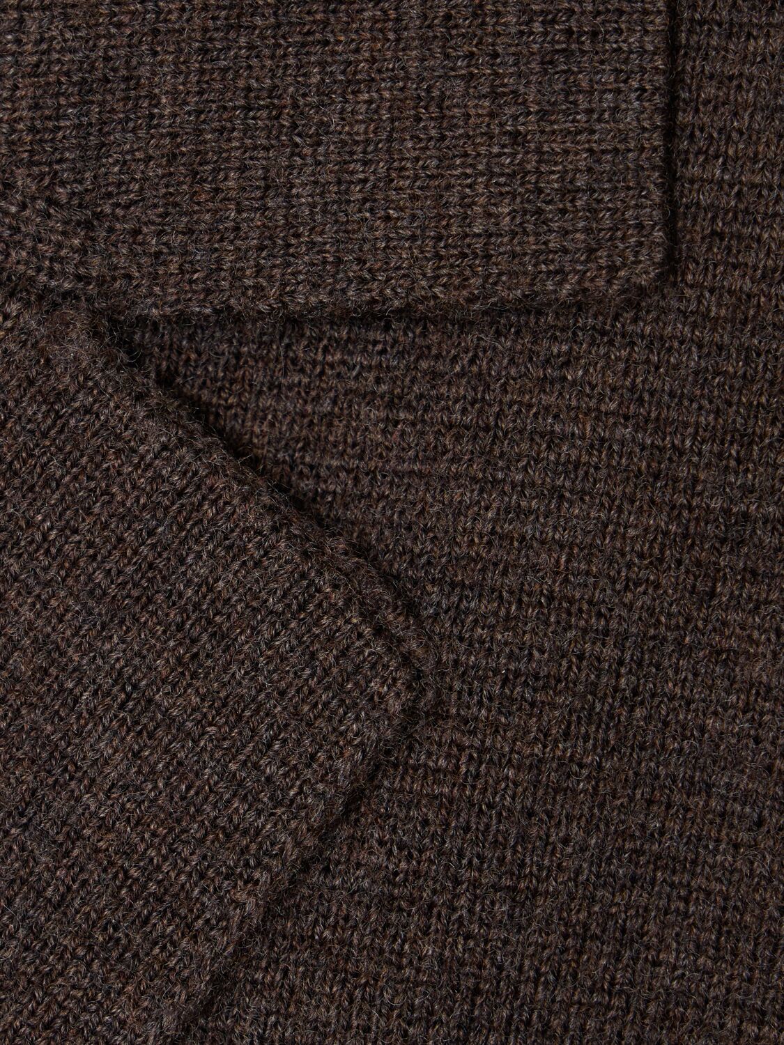 Shop Totême Knit Wool Blazer In Brown