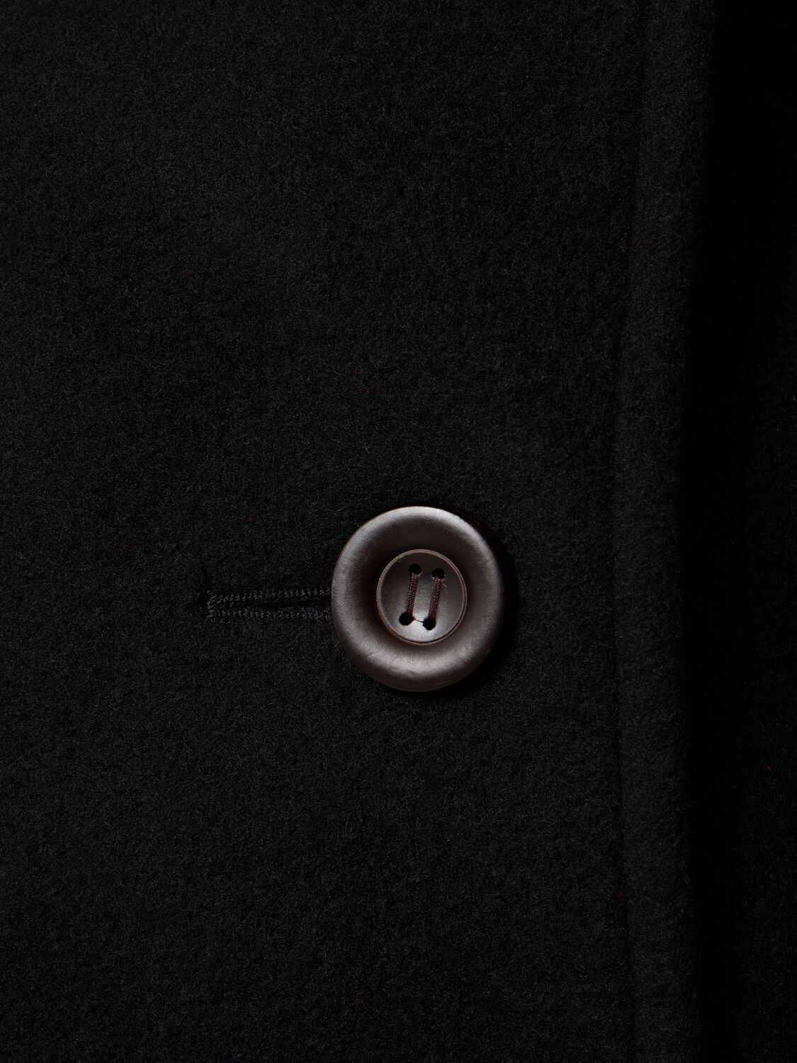 Shop Acne Studios Boiled Wool Midi Coat W/ Belt In Black