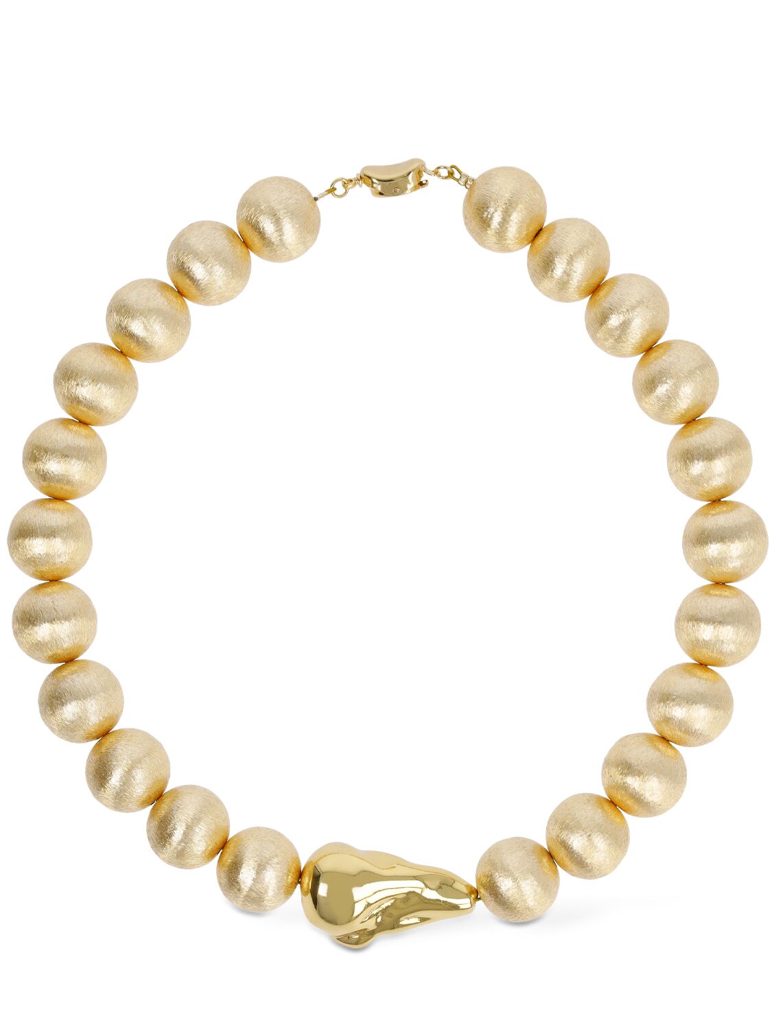Timeless Pearly Shell Charm Beaded Choker In Gold