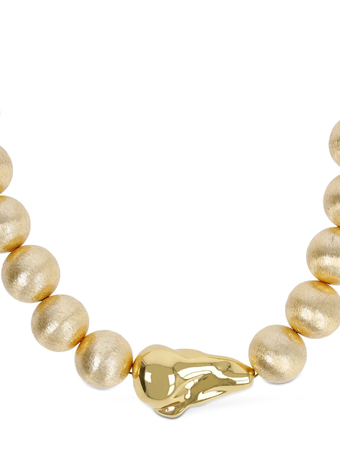 Shop Timeless Pearly Shell Charm Beaded Choker In Gold