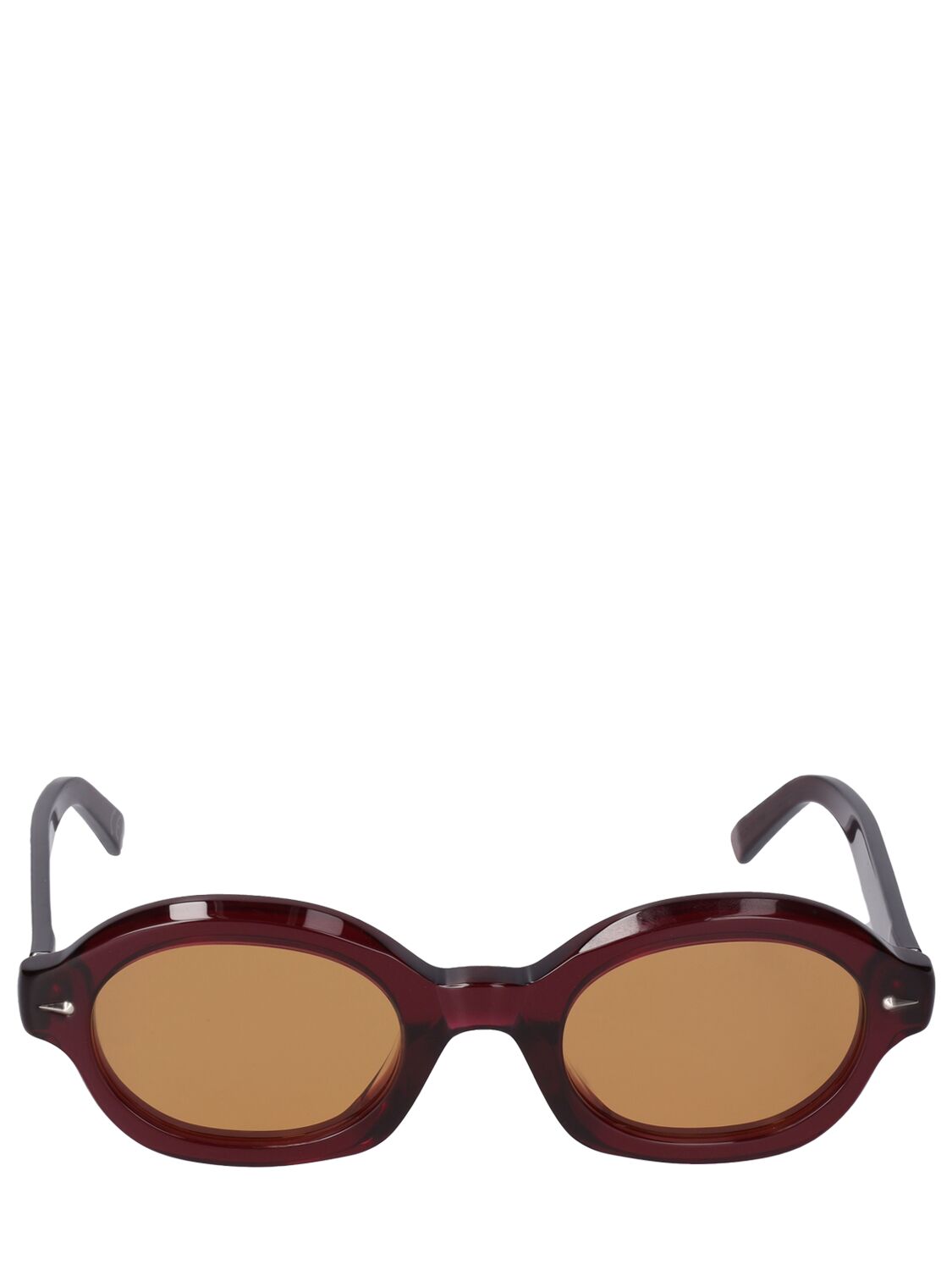 Retrosuperfuture Marzo Distinct Round Acetate Sunglasses In Bordeaux,gelb