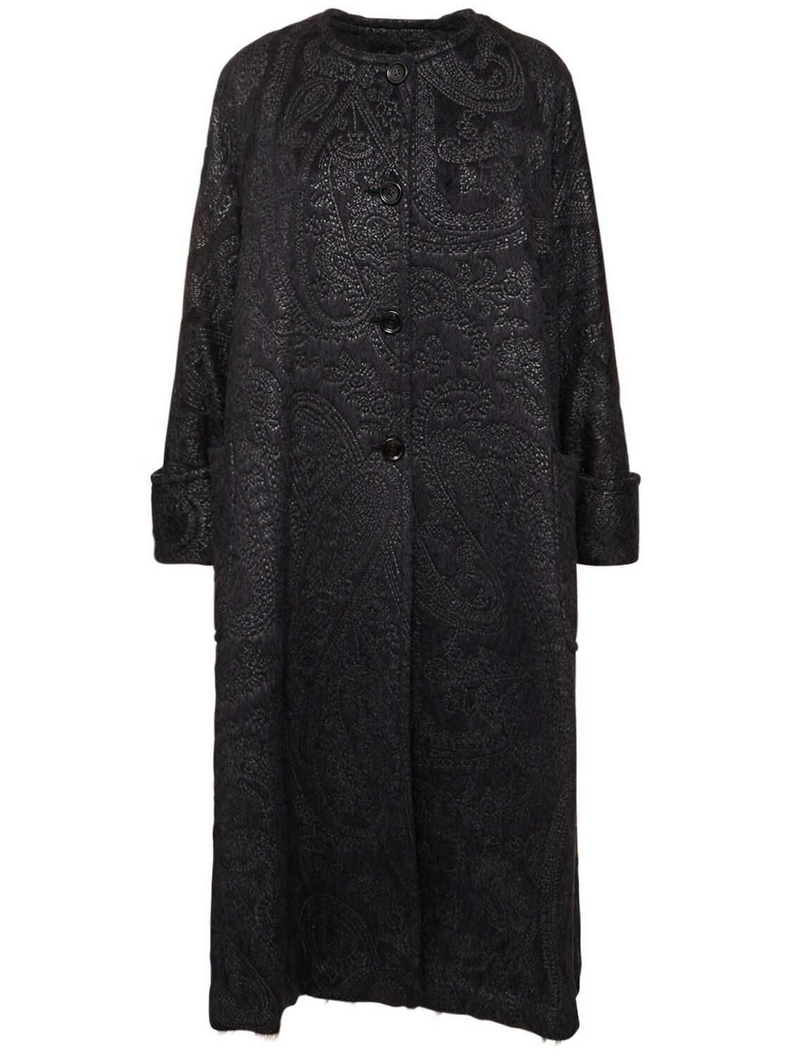 Ninfe Embroidered Alpaca Long Coat – WOMEN > CLOTHING > COATS