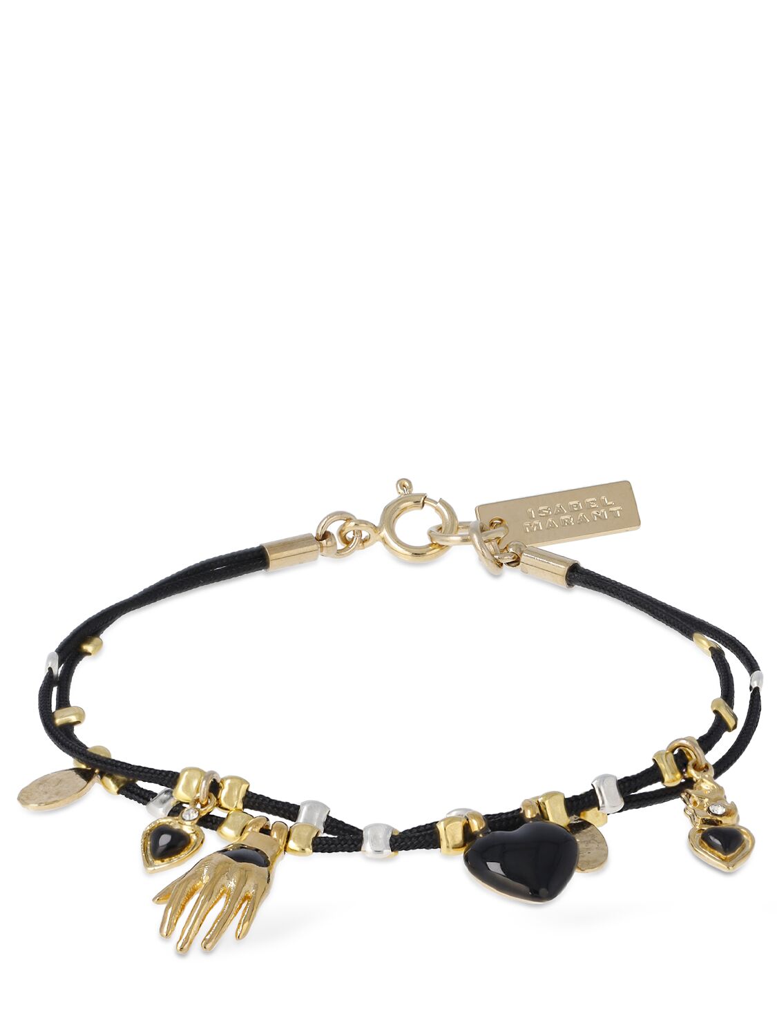 Isabel Marant Happiness Charm Bracelet In Black,gold